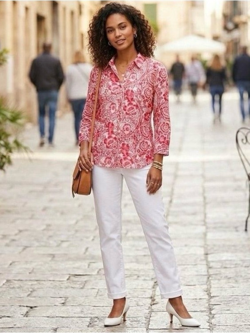 Chico's | Floral Button-Down Shirt